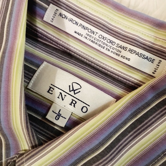 🔴 5/$45 SALE 🔴 ENRO | Non-Iron Oxford shirt - Picture 2 of 6